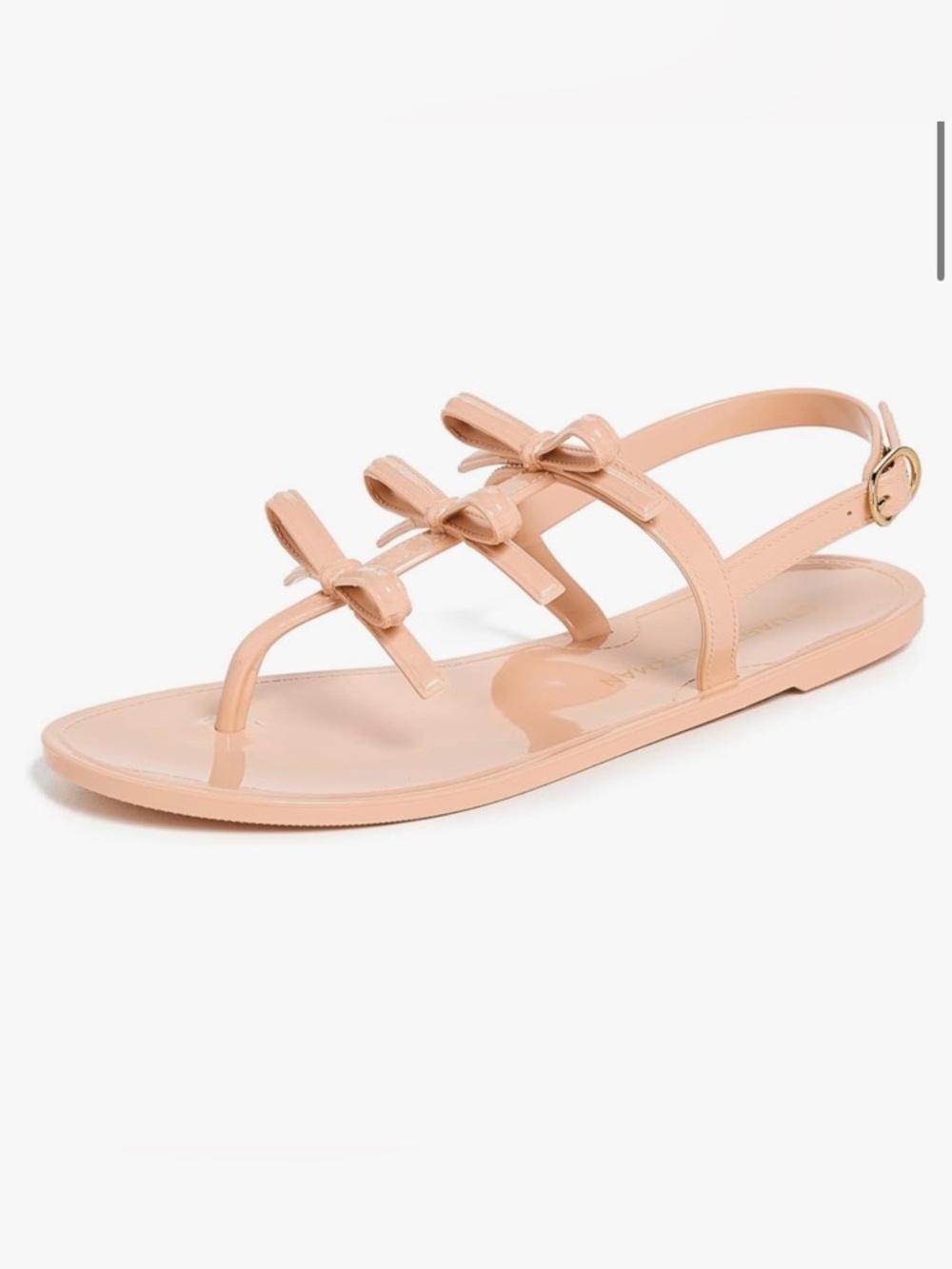Stuart Weitzman Felicity Multi Bow Jelly Thong Sandals in Nude/ Blush 8.5